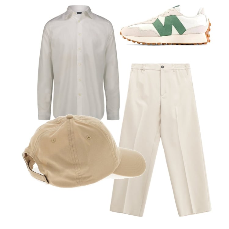 Outfit uomo - Total look #2228730. Stile Casual per Tutti i giorni. Abbinamento con pantaloni, cappelli, camicie, sneakers.