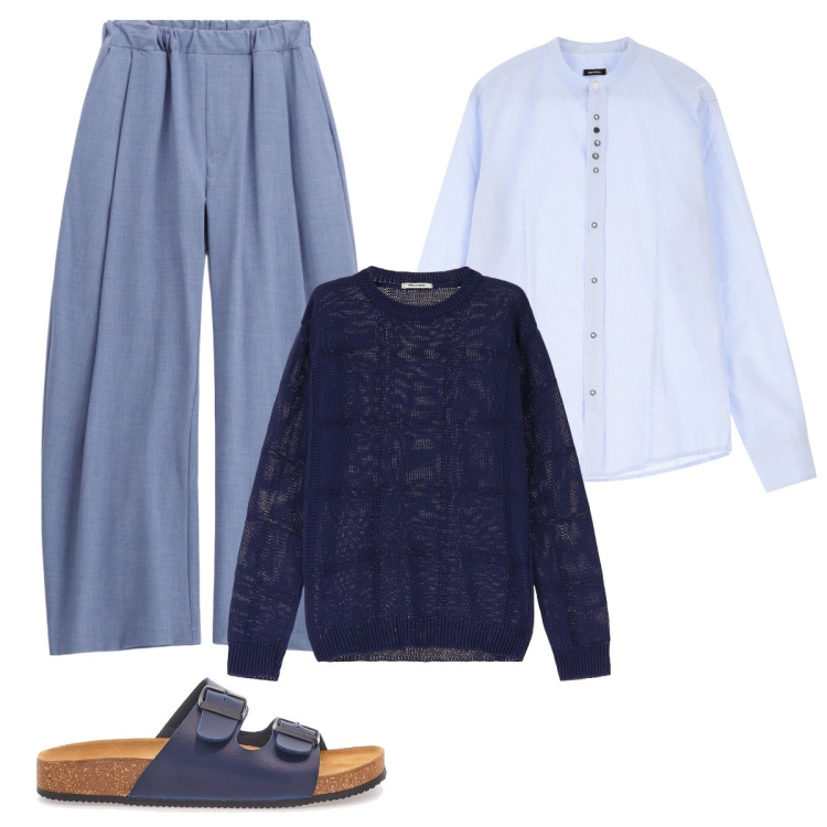 Outfit uomo - IMPERIAL per l’occasione. Stile Trendy per Serata speciale. Abbinamento con pantaloni, camicie, pullovers, sandali.