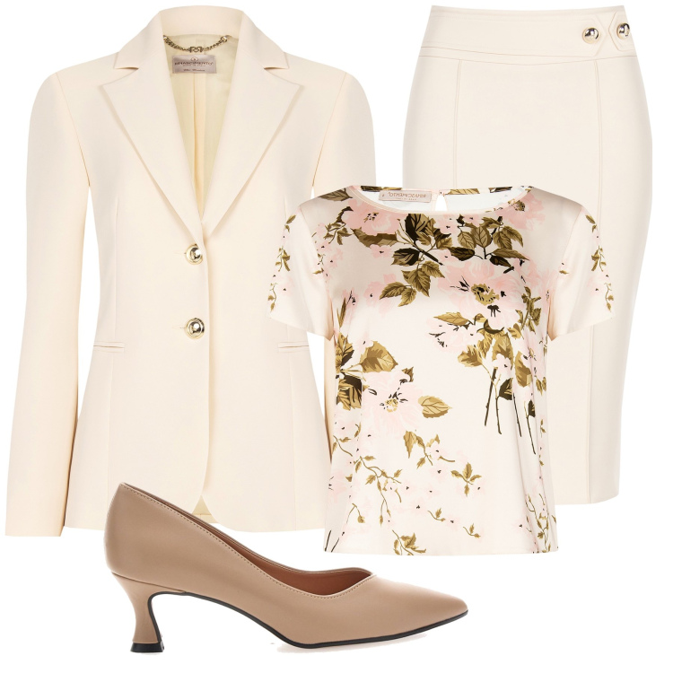 Outfit donna - Business Meeting. Stile Chic per Ufficio. Abbinamento con blazer, bluse, gonne, décolleté.