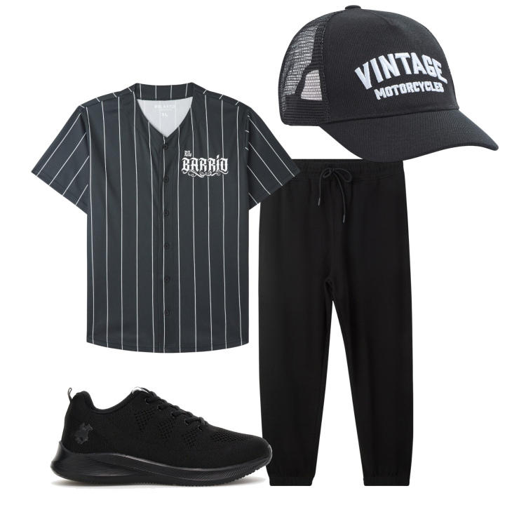 Outfit uomo - Sportivo. Stile Casual per Sport. Abbinamento con t-shirt, pantaloni, cappelli, sneakers.