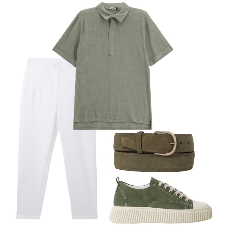 Outfit uomo - Semplice serata. Stile Urban per Tutti i giorni. Abbinamento con pantaloni chino, sneakers, polo, cinture.