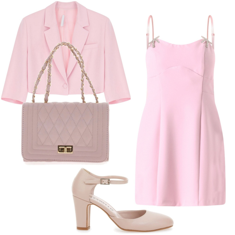 Outfit donna - Cerimonia chic. Stile Chic per Cerimonia. Abbinamento con vestiti a tubino, blazer, décolleté, borse a tracolla.