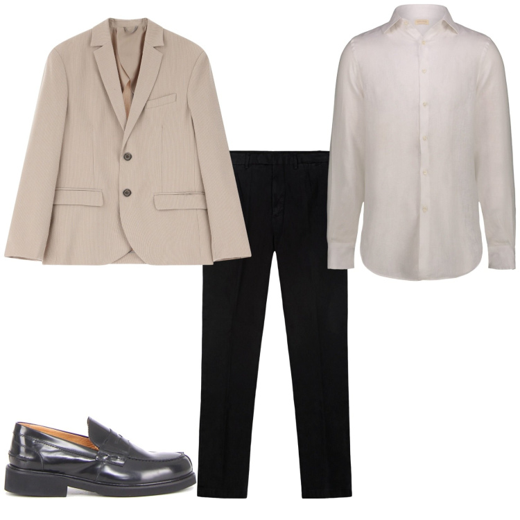 Outfit uomo - Total look #2229653. Stile Business/Elegante per Ufficio. Abbinamento con giacche, pantaloni, camicie, scarpe stringate.