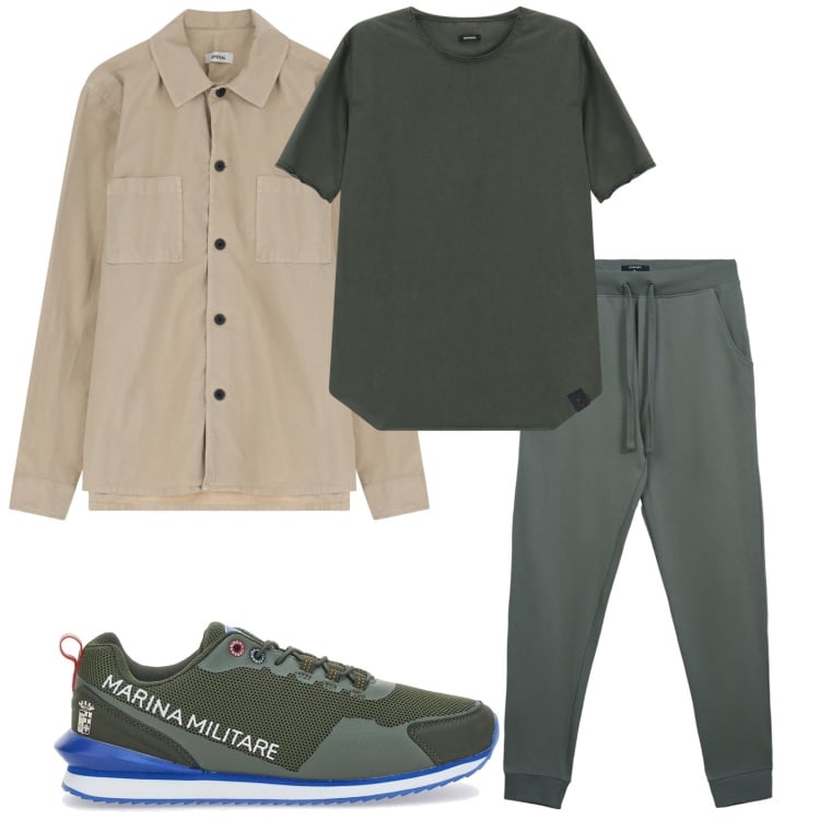 Outfit uomo - Eleganza urbana. Stile Casual per Tutti i giorni. Abbinamento con pantaloni, giacche, t-shirt, sneakers.