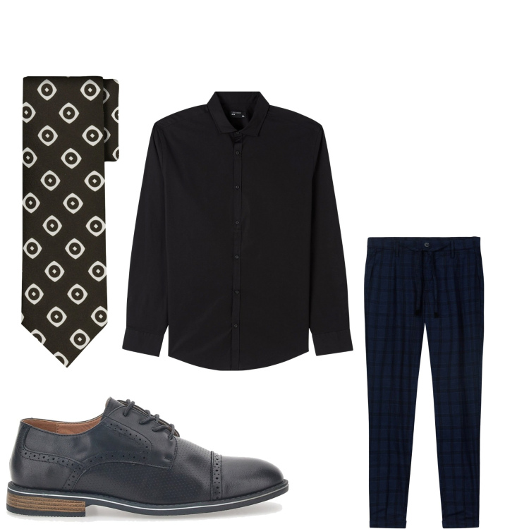 Outfit uomo - Rientro al lavoro. Stile Business/Elegante per Ufficio. Abbinamento con camicie, scarpe stringate, pantaloni, cravatte.