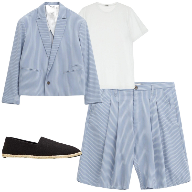 Outfit uomo - Imperial. Stile Trendy per Tutti i giorni. Abbinamento con espadrillas, giacche, bermuda, t-shirt.