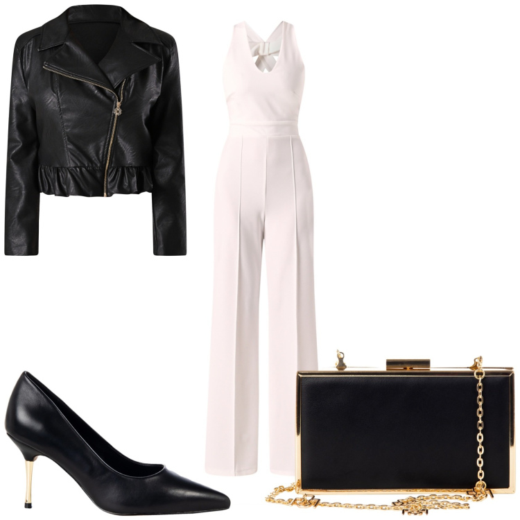 Outfit donna - Mi sento Rinascimento. Stile Glamour per Tutti i giorni. Abbinamento con pochette, décolleté, tute, giacche.