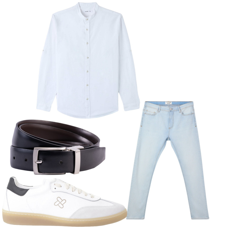 Outfit uomo - Jeans. Stile Casual per Tutti i giorni. Abbinamento con camicie, jeans skinny, sneakers, cinture.
