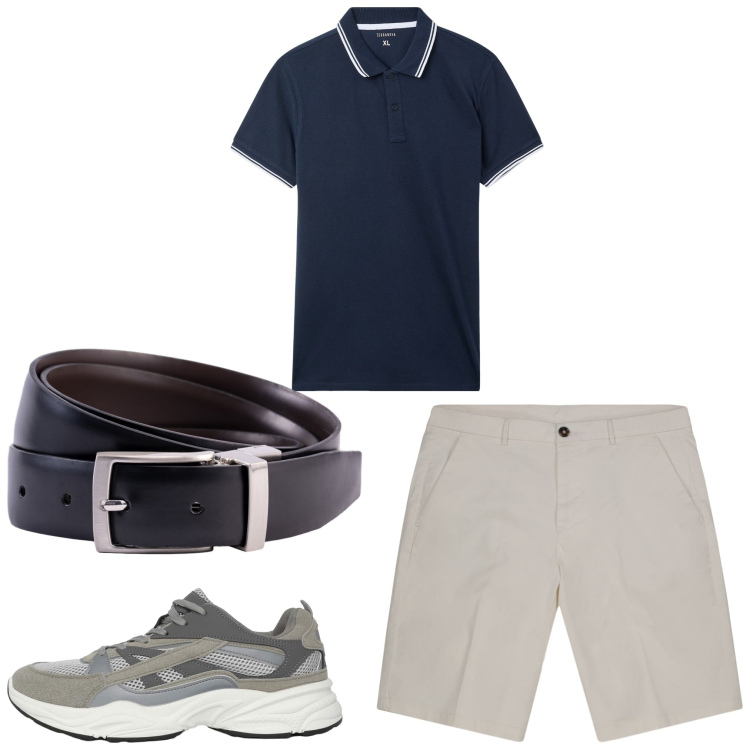 Outfit uomo - La polo. Stile Casual per Tutti i giorni. Abbinamento con polo, sneakers, bermuda, cinture.