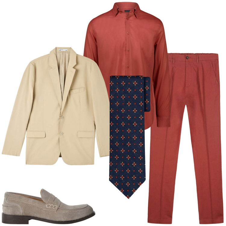 Outfit uomo - Total look #2232014. Stile Business/Elegante per Serata speciale. Abbinamento con giacche, scarpe stringate, pantaloni, cravatte, camicie.