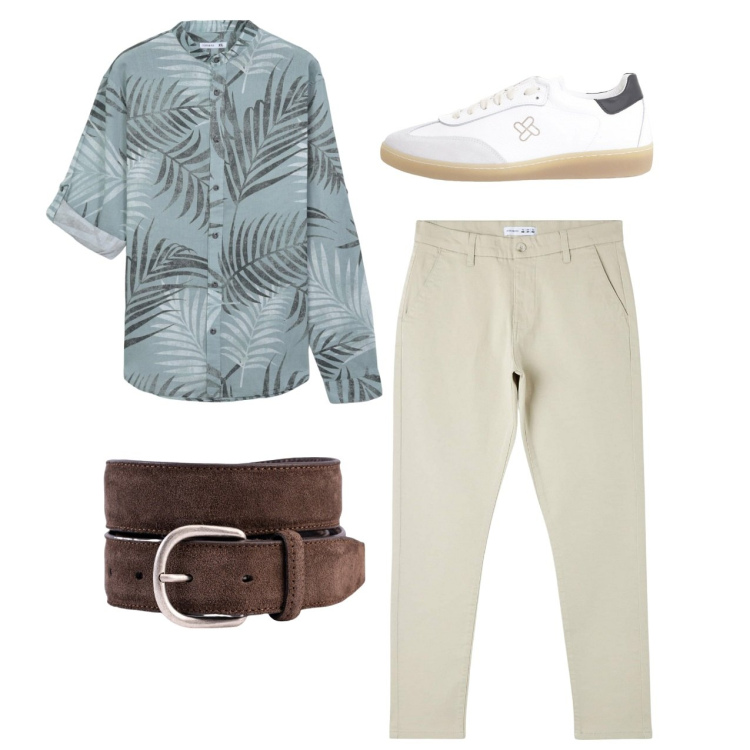 Outfit uomo - Total look. Stile Casual per Tutti i giorni. Abbinamento con pantaloni skinny, camicie, sneakers, cinture.