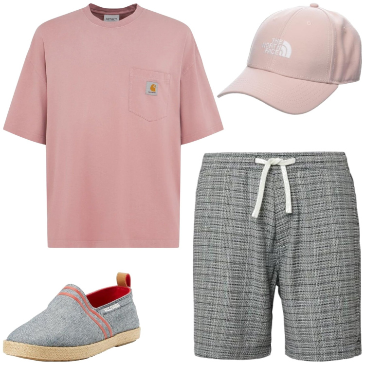 Outfit homme - Bertrand. Style Tendance pour Plage. Assortir avec chapeaux, bermuda, espadrilles, t-shirts.