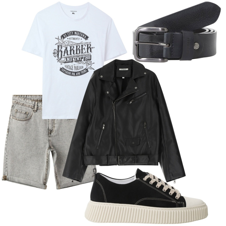 Outfit uomo - Iniziano le serate fredde. Stile Casual per Tutti i giorni. Abbinamento con t-shirt, bermuda, sneakers, cinture, giacche.