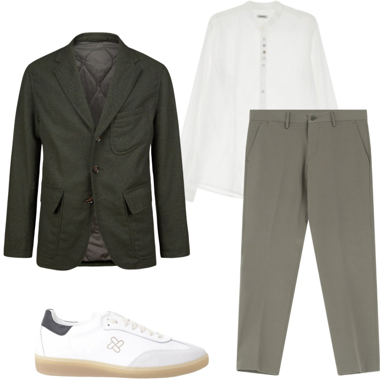 Outfit uomo - La giacca sportiva in tweed. Stile Urban per Ufficio. Abbinamento con camicie, sneakers, pantaloni, giacche.