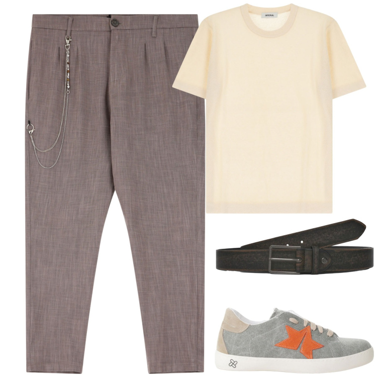 Outfit uomo - Total look #2233528. Stile Casual per Tutti i giorni. Abbinamento con cinture, sneakers, pantaloni, maglieria.