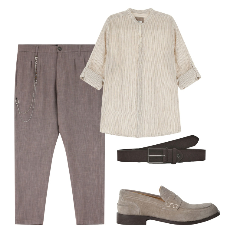 Outfit uomo - Total look #2233660. Stile Urban per Tutti i giorni. Abbinamento con cinture, pantaloni, camicie, scarpe stringate.