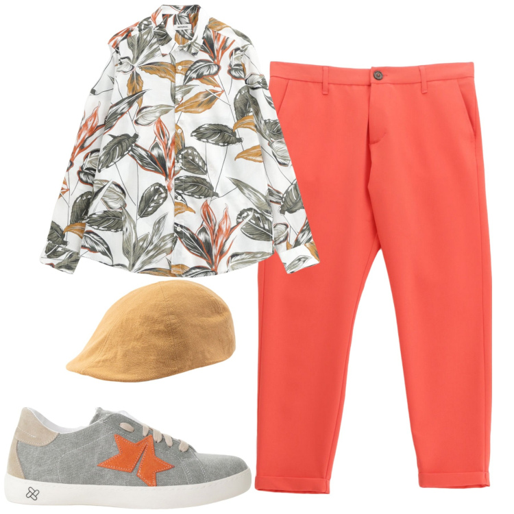 Outfit uomo - Total look #2233674. Stile Trendy per Tutti i giorni. Abbinamento con camicie, pantaloni, sneakers, cappelli con visiera.