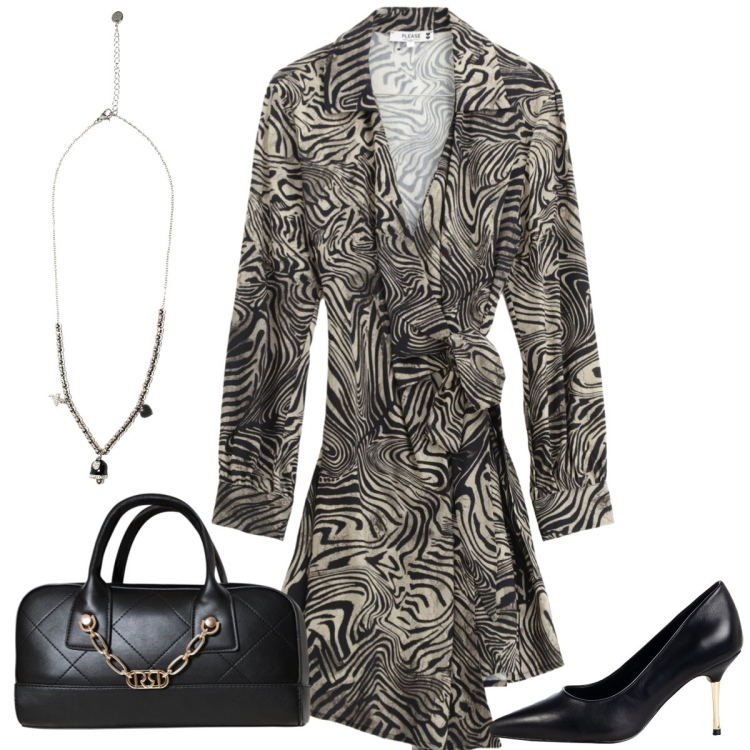 Outfit donna - Total look #2233722. Stile Chic per Tutti i giorni. Abbinamento con borse a mano, décolleté, vestiti corti, ciondoli.