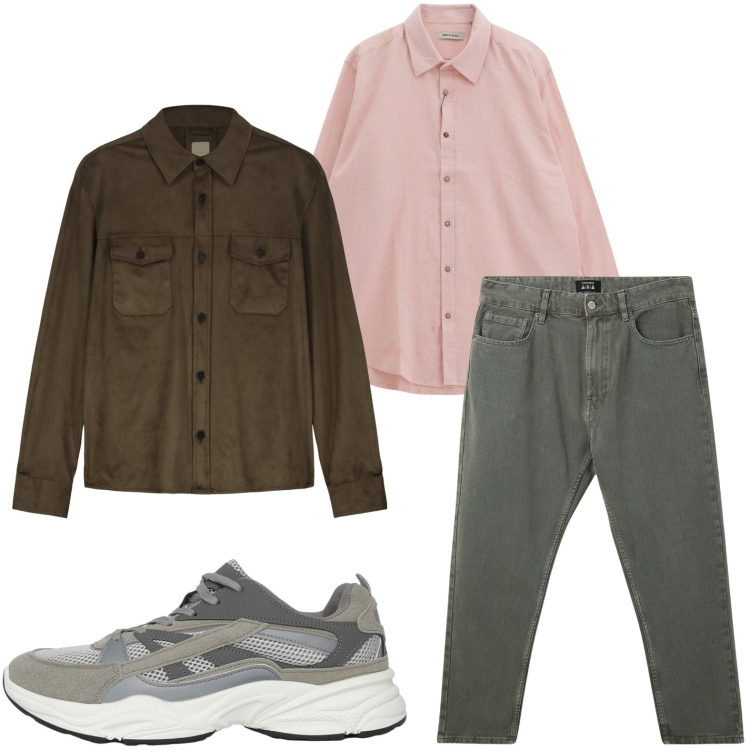 Outfit uomo - Look casual. Stile Casual per Serata speciale. Abbinamento con pantaloni, sneakers, camicie, giacche.
