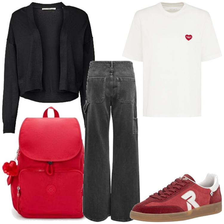 Outfit femme - Urban #5054. Style Urban pour Tous les jours. Assortir avec jeans, gilets, sneakers, sacs à dos, t-shirts.