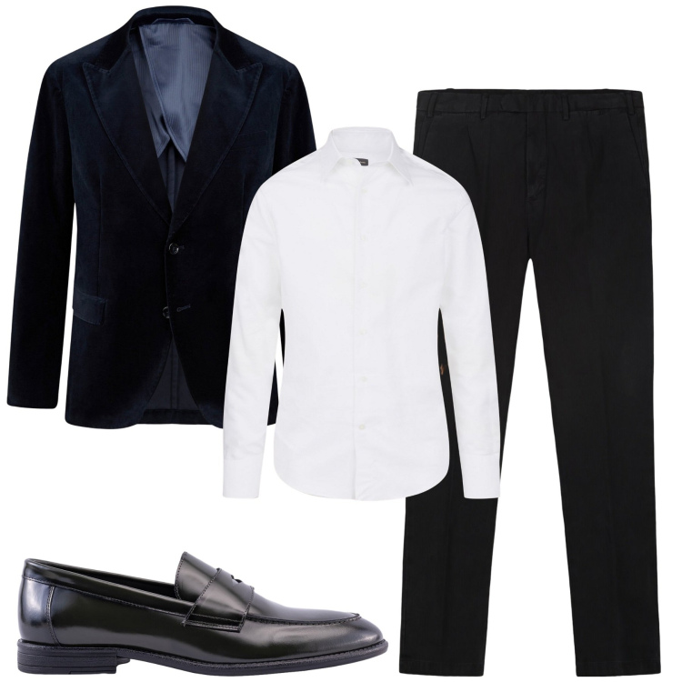 Outfit uomo - Doppelganger. Stile Business/Elegante per Serata speciale. Abbinamento con camicie, giacche, pantaloni, scarpe stringate.
