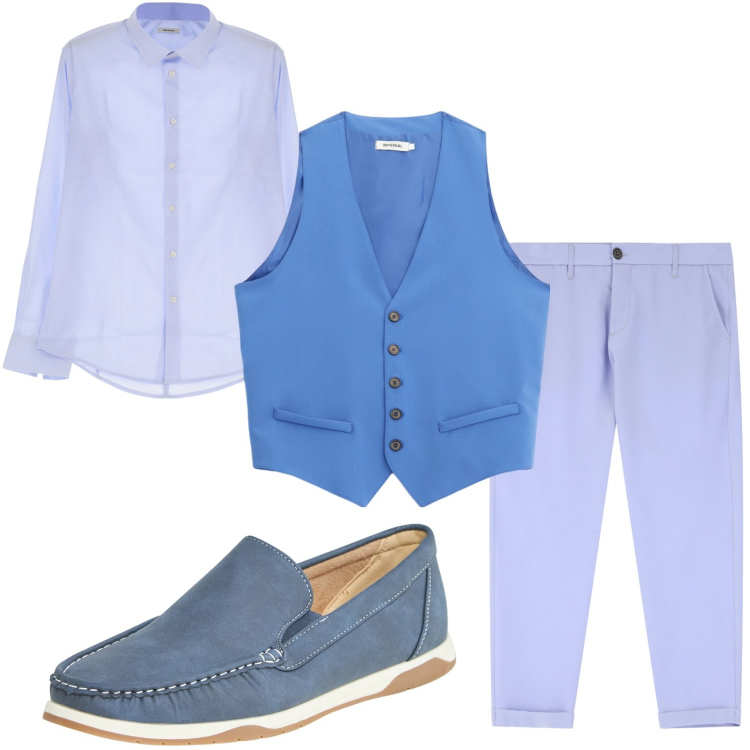 Outfit uomo - Il gilet raffinato. Stile Casual per Tutti i giorni. Abbinamento con scarpe stringate, pantaloni chino, gilet, camicie.