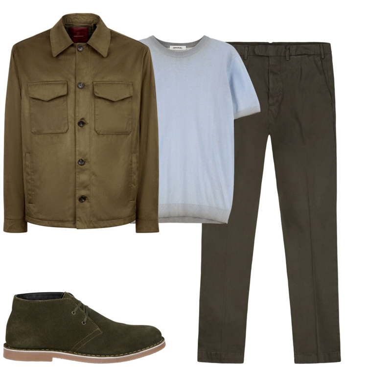 Outfit uomo - Total look #2235163. Stile Urban per Tutti i giorni. Abbinamento con maglieria, giacche, pantaloni, stivali e stivaletti.