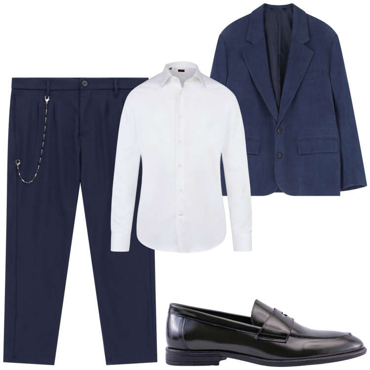 Outfit uomo - City. Stile Urban per Tutti i giorni. Abbinamento con giacche, pantaloni, camicie, scarpe stringate.