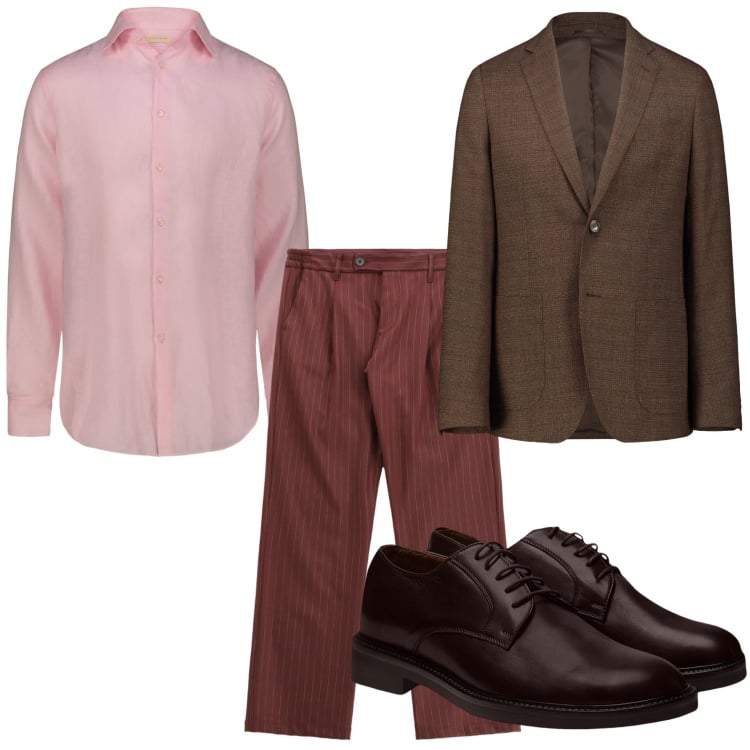 Outfit uomo - Ufficio stile. Stile Casual per Ufficio. Abbinamento con pantaloni, camicie, giacche, scarpe stringate.
