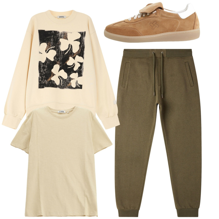 Outfit uomo - Total look. Stile Casual per Tutti i giorni. Abbinamento con pantaloni, felpe, sneakers, t-shirt.