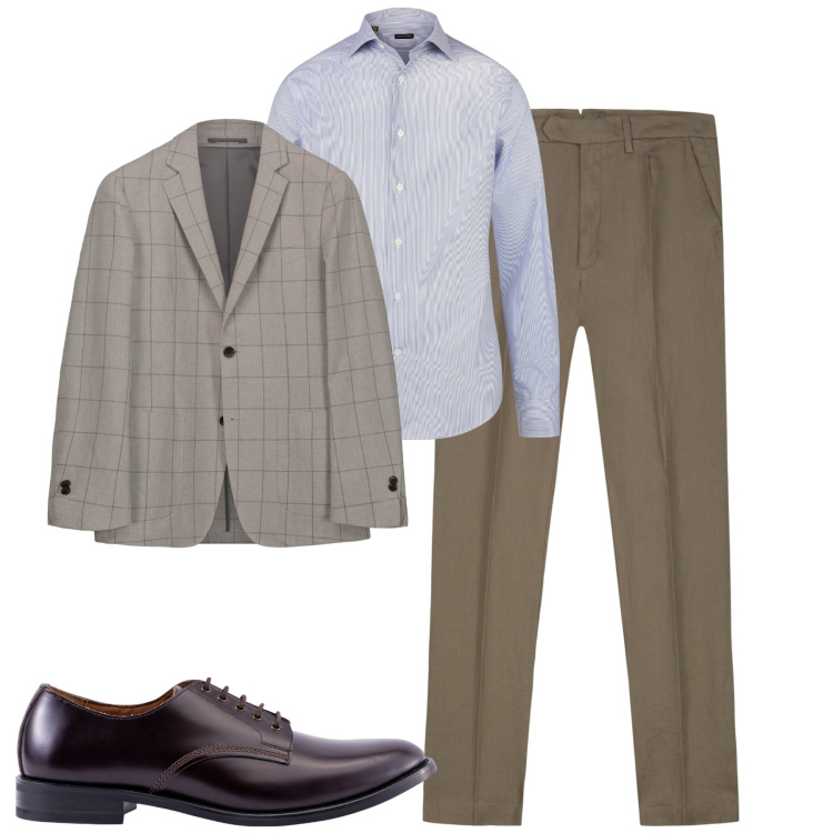 Outfit uomo - Urban elegante. Stile Urban per Tutti i giorni. Abbinamento con pantaloni, camicie, scarpe stringate, giacche.