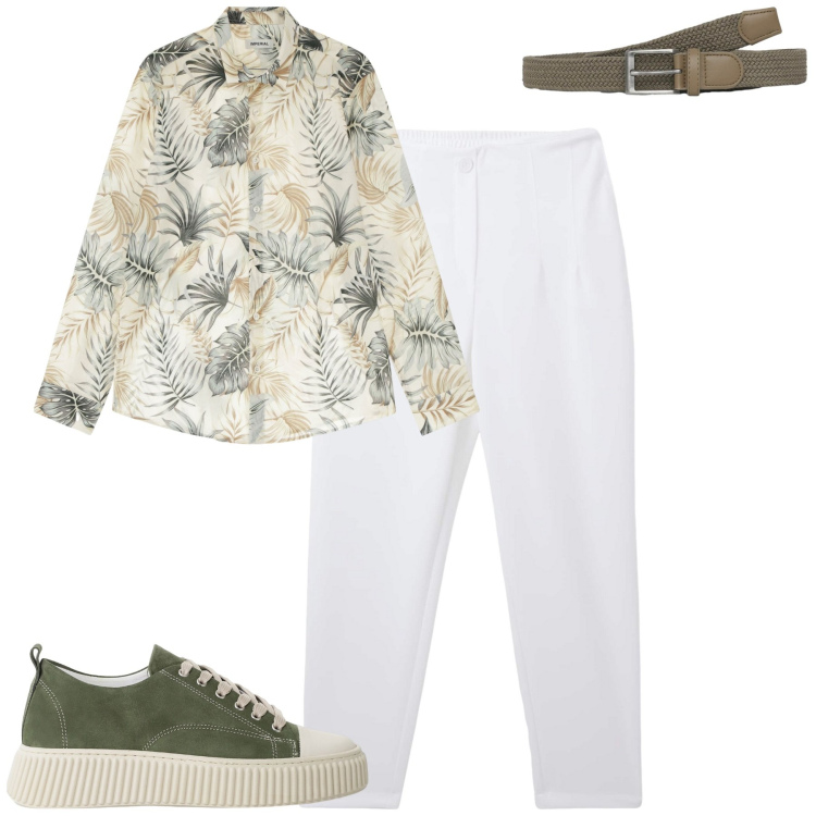 Outfit uomo - Total look #2235408. Stile Trendy per Tutti i giorni. Abbinamento con pantaloni chino, cinture, sneakers, camicie.