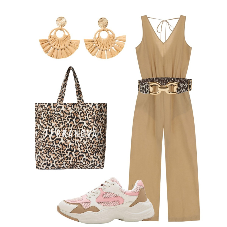 Outfit donna - Total look #2235426. Stile Casual chic per Tutti i giorni. Abbinamento con sneakers, orecchini, cinture, borse tote, tute.