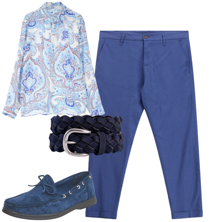 Outfit uomo - Total look #2235446. Stile Trendy per Serata speciale. Abbinamento con scarpe stringate, camicie, pantaloni, cinture.