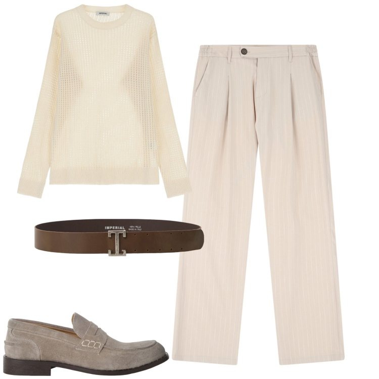 Outfit uomo - Total look #2235450. Stile Urban per Tutti i giorni. Abbinamento con pantaloni, cinture, scarpe stringate, pullovers.