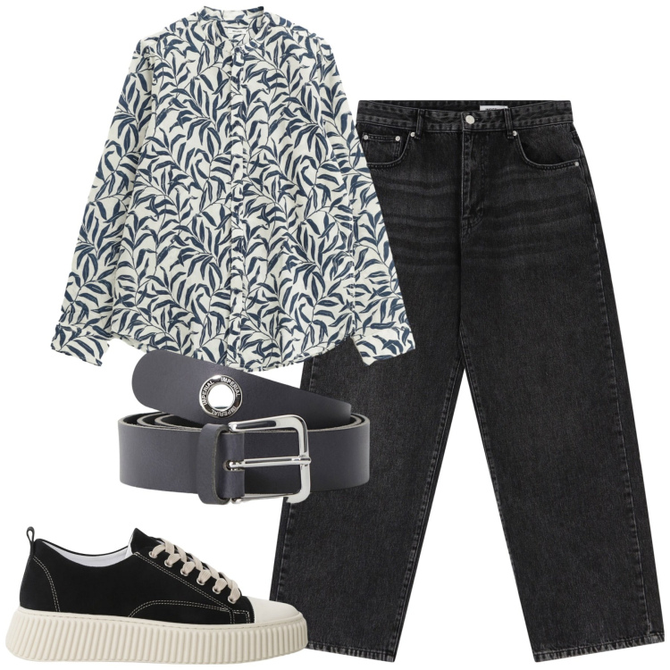 Outfit uomo - Total look #2235458. Stile Trendy per Tutti i giorni. Abbinamento con sneakers, cinture, jeans dritti, camicie.