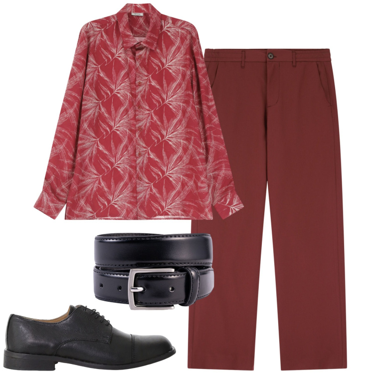 Outfit uomo - Total look #2235470. Stile Trendy per Tutti i giorni. Abbinamento con pantaloni, scarpe stringate, camicie, cinture.