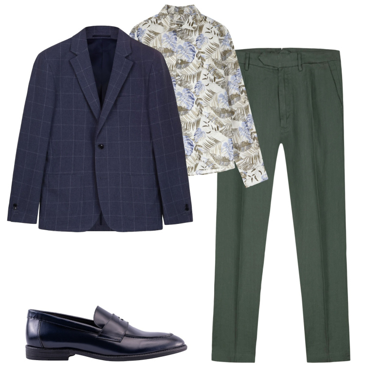 Outfit uomo - City. Stile Trendy per Tutti i giorni. Abbinamento con camicie, giacche, scarpe stringate, pantaloni.