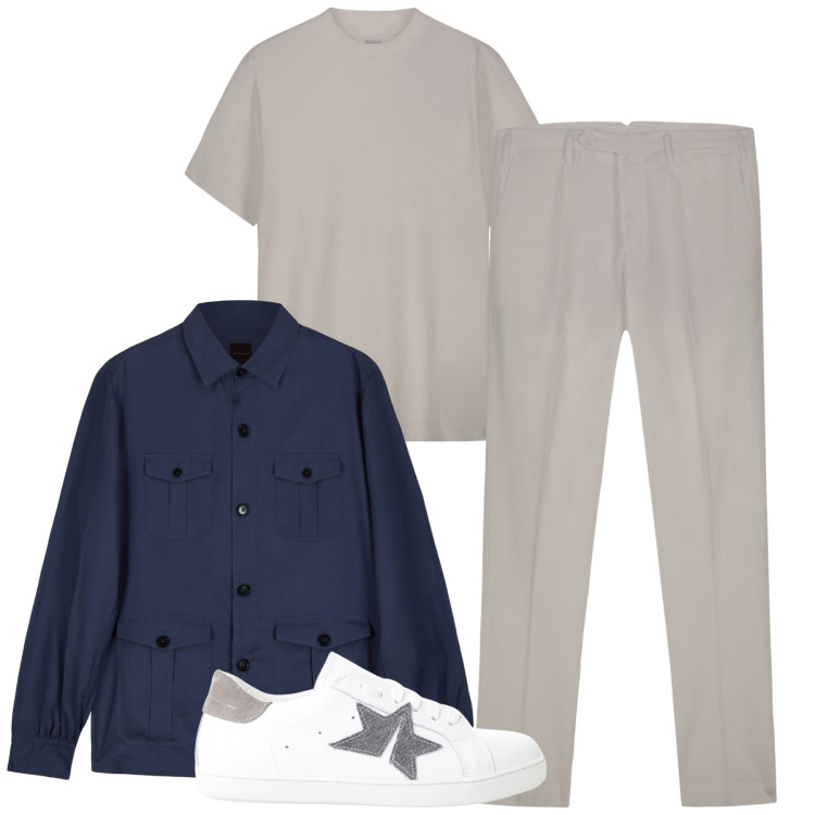Outfit uomo - Total look #2235511. Stile Urban per Tutti i giorni. Abbinamento con sneakers, cappotti, pantaloni, t-shirt.