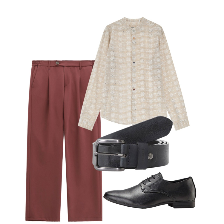 Outfit uomo - La sera di chi ha una vita. Stile Casual per Tutti i giorni. Abbinamento con scarpe stringate, cinture, camicie, pantaloni.
