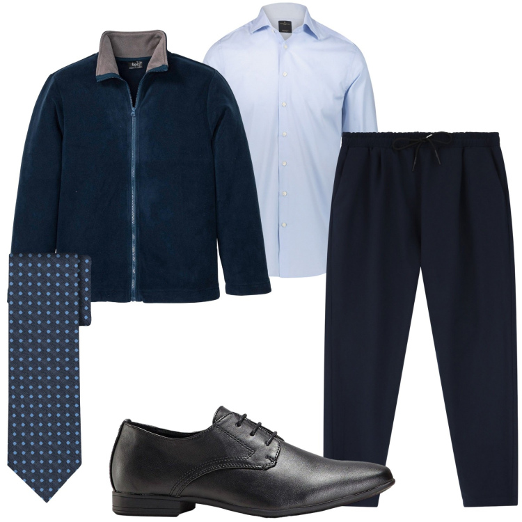 Outfit uomo - Total look #2235567. Stile Business/Elegante per Serata speciale. Abbinamento con scarpe stringate, giacche, pantaloni, camicie, cravatte.