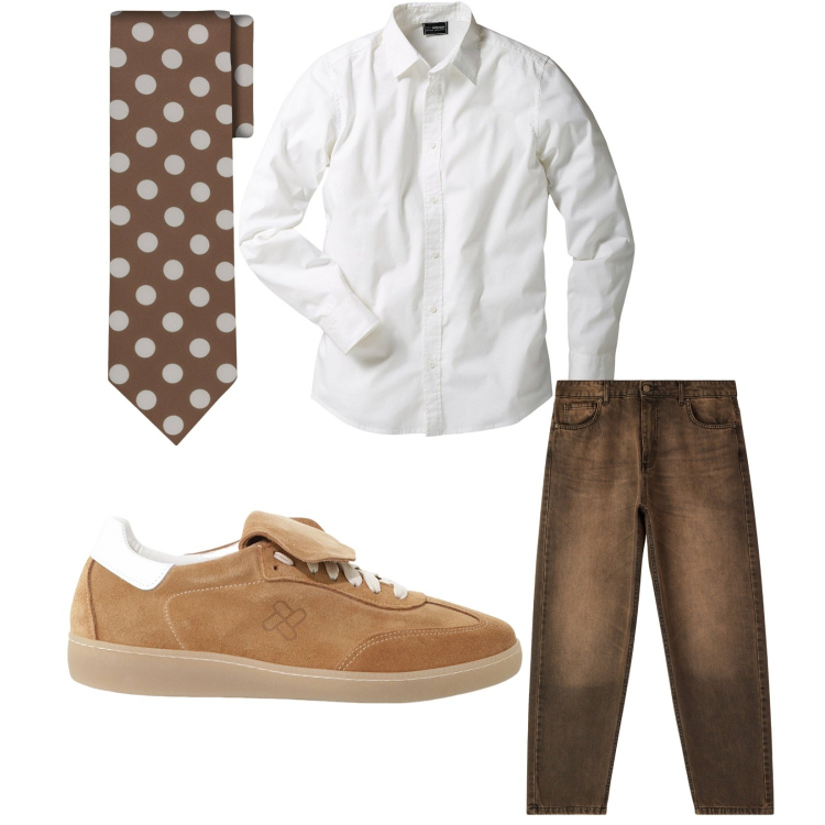 Outfit uomo - Total look #2235594. Stile Business/Elegante per Ufficio. Abbinamento con camicie, jeans, sneakers, cravatte.