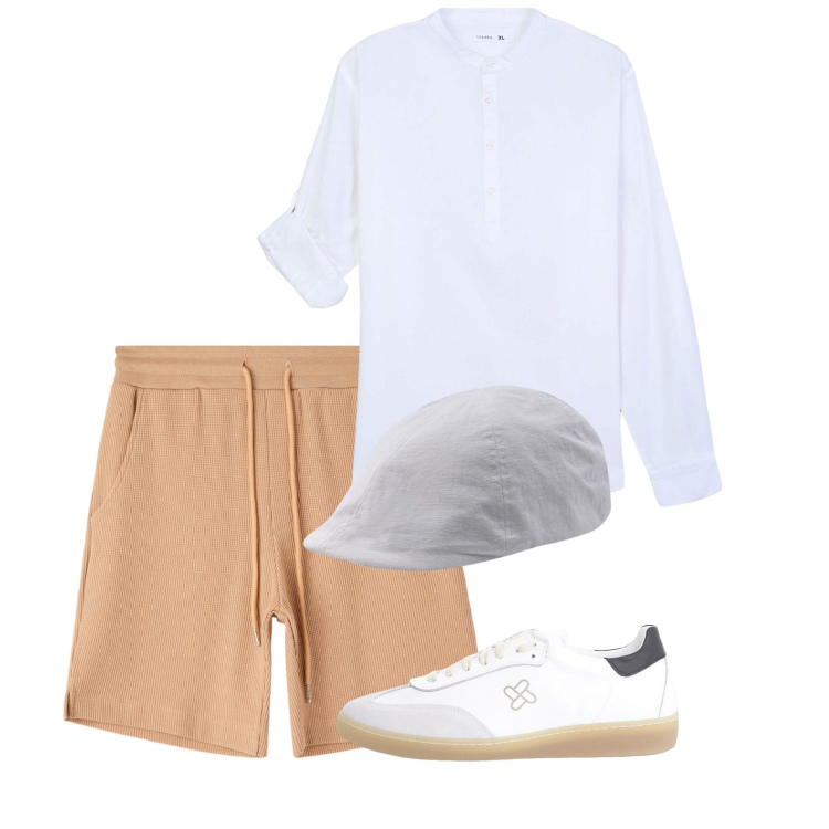 Outfit uomo - Chi ha una vita. Stile Casual per Tutti i giorni. Abbinamento con camicie, bermuda, sneakers, cappelli con visiera.