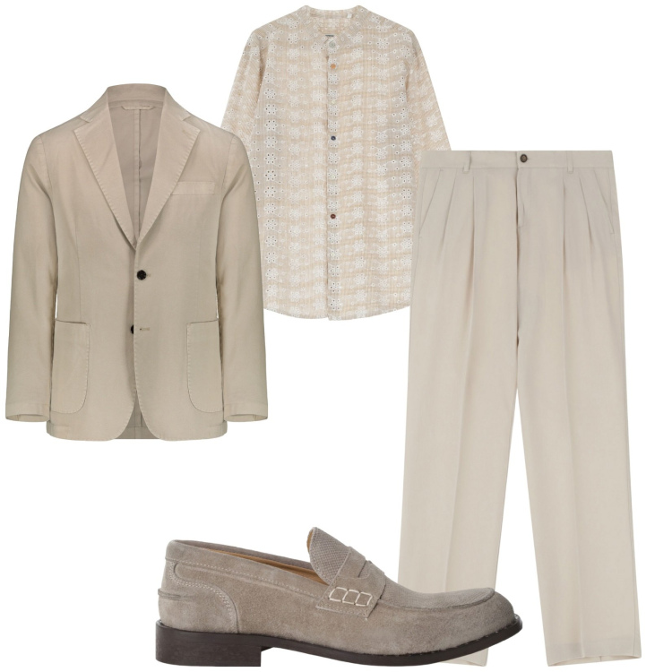 Outfit uomo - Total look #2235629. Stile Trendy per Serata speciale. Abbinamento con pantaloni, camicie, scarpe stringate, giacche.