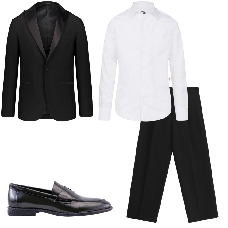 Outfit uomo - Total look #2235892. Stile Business/Elegante per Cerimonia. Abbinamento con pantaloni, abiti, camicie, scarpe stringate.