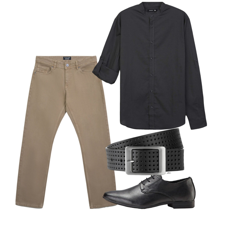 Outfit uomo - City city e total look. Stile Casual per Tutti i giorni. Abbinamento con scarpe stringate, cinture, camicie, jeans.