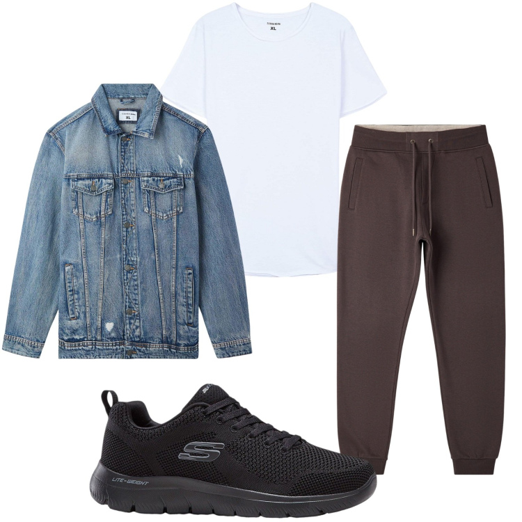 Outfit uomo - Total look #2236017. Stile Casual per Tutti i giorni. Abbinamento con sneakers, giacche, t-shirt, pantaloni.