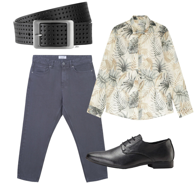 Outfit uomo - Chi ha una vita. Stile Casual per Tutti i giorni. Abbinamento con scarpe stringate, cinture, jeans, camicie.