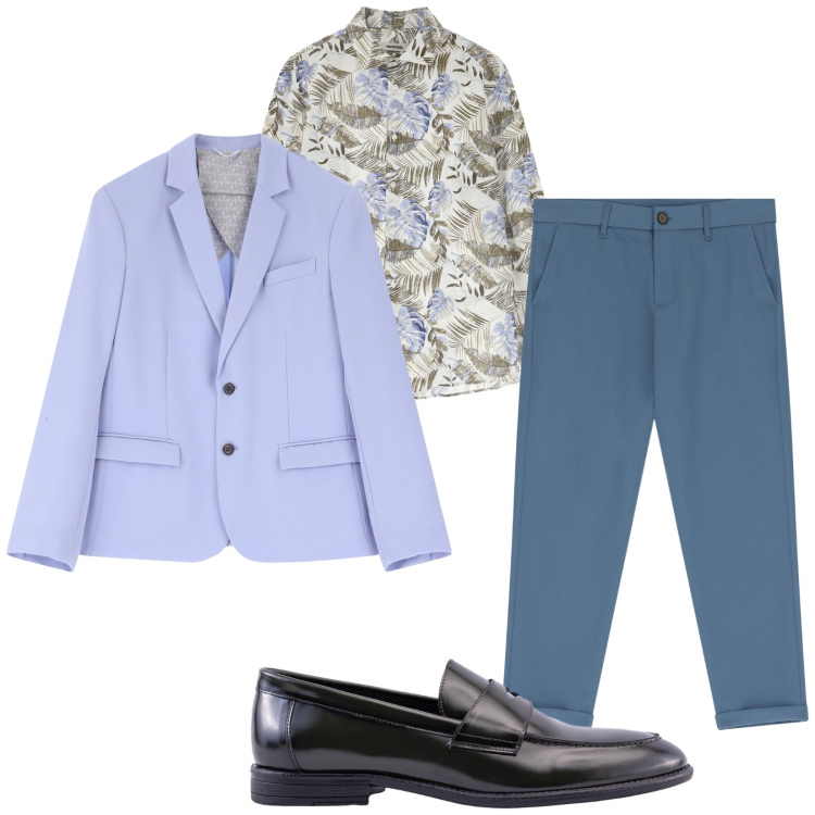 Outfit uomo - Total look #2236072. Stile Business/Elegante per Serata speciale. Abbinamento con pantaloni chino, giacche, camicie, scarpe stringate.
