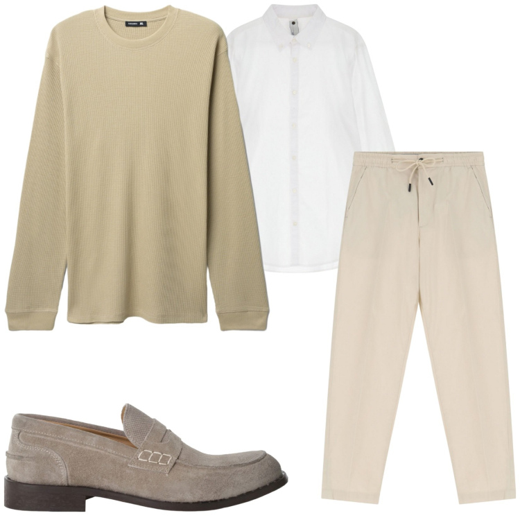 Outfit uomo - Total look #2236088. Stile Urban per Tutti i giorni. Abbinamento con maglieria, pantaloni chino, camicie, scarpe stringate.